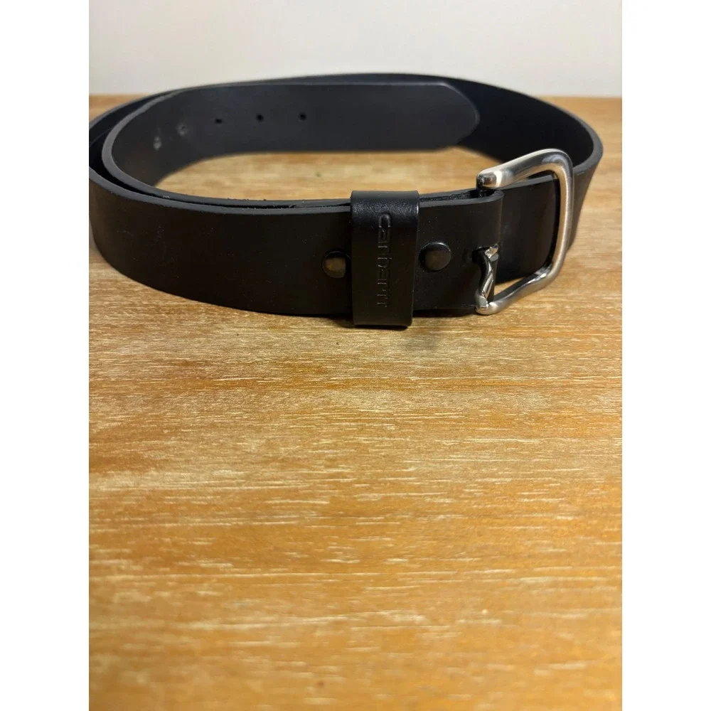 Carhartt Mens Journeyman Full Grain Leather Belt Black Size 38 WB5509-M
